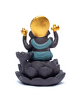 Bruciaincenso a cascata Ganesh in Ceramica per Incenso in coni e bastoncini - Portaincenso a fontana 12cm - clorophilla-shop