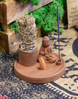 BRUCIAINCENSO BUDDHA MULTIUSO - Palo Santo, salvia bianca, incensi stick e coni