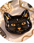 PIATTINO PORTAOGGETTI BLACK CAT MAGIC - Ceramica smaltata