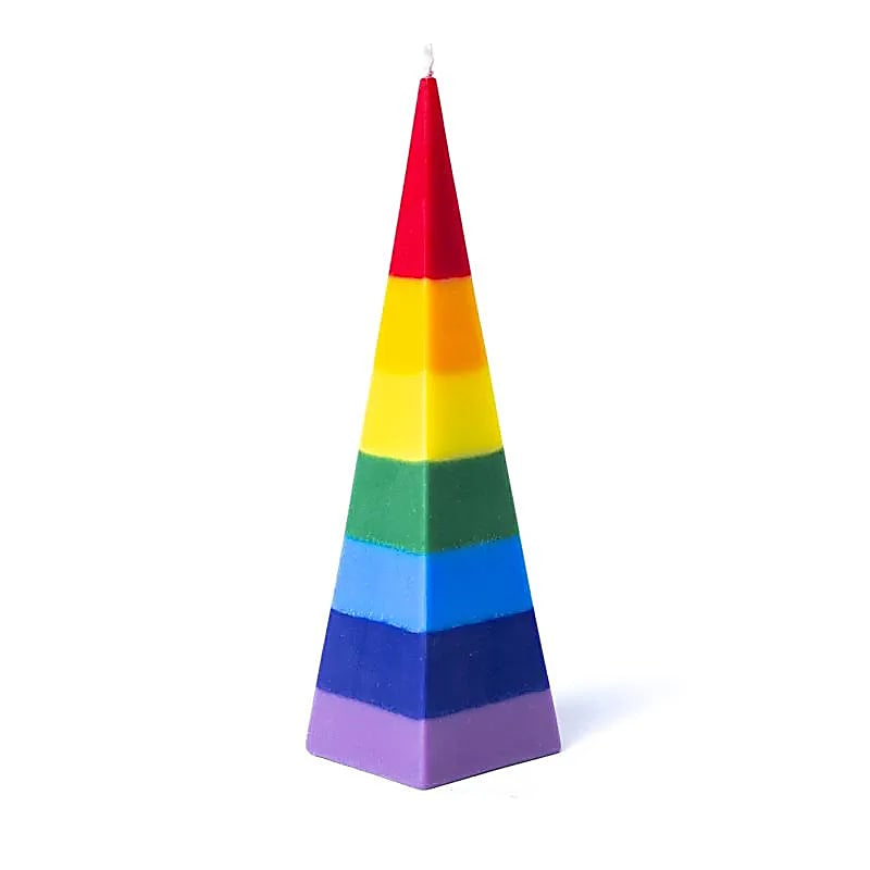 Candela a piramide 7 Chakra - Non profumata - clorophilla-shop