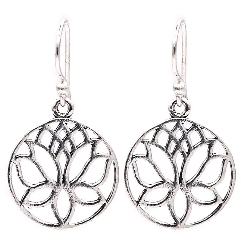 Orecchini Loto in ottone - clorophilla-shop