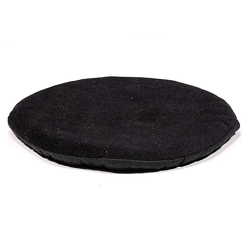 Cuscino per Campana Tibetana piatto nero - 15cm - clorophilla-shop
