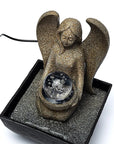 Zen water fountain with angel - integrated LED light