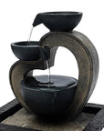 Water Fountain Heart Zen measures L - Integrated LED light