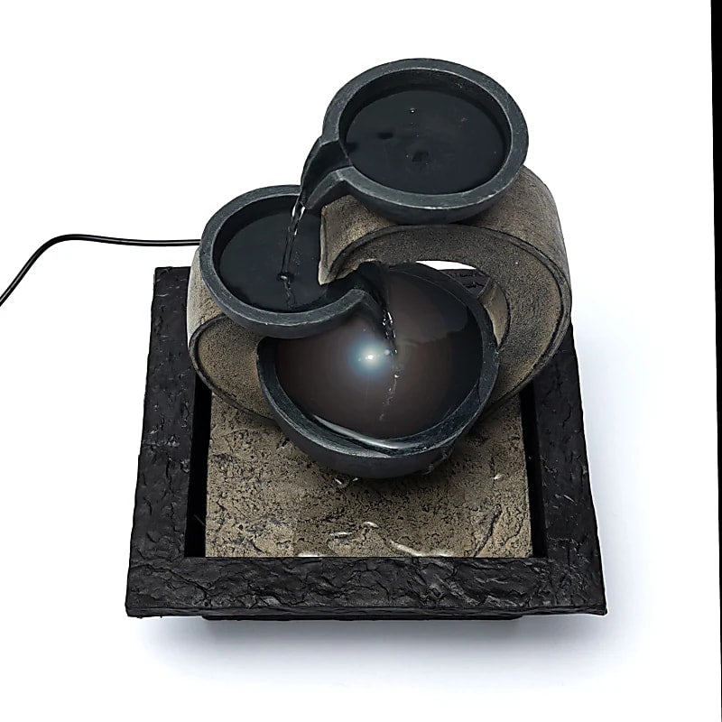 Water Fountain Heart Zen measures L - Integrated LED light