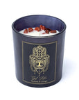 Good Fortune Candela con pietre di Diaspro Rosso - Patchouli e Arancia - clorophilla-shop