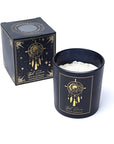 Boho Dreams Candela con pietre di Cristallo di Rocca - Mirra e Sandalo - clorophilla-shop
