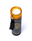 Good Fortune Candela in vetro con Nappa - Patchouli e Arancia - clorophilla-shop