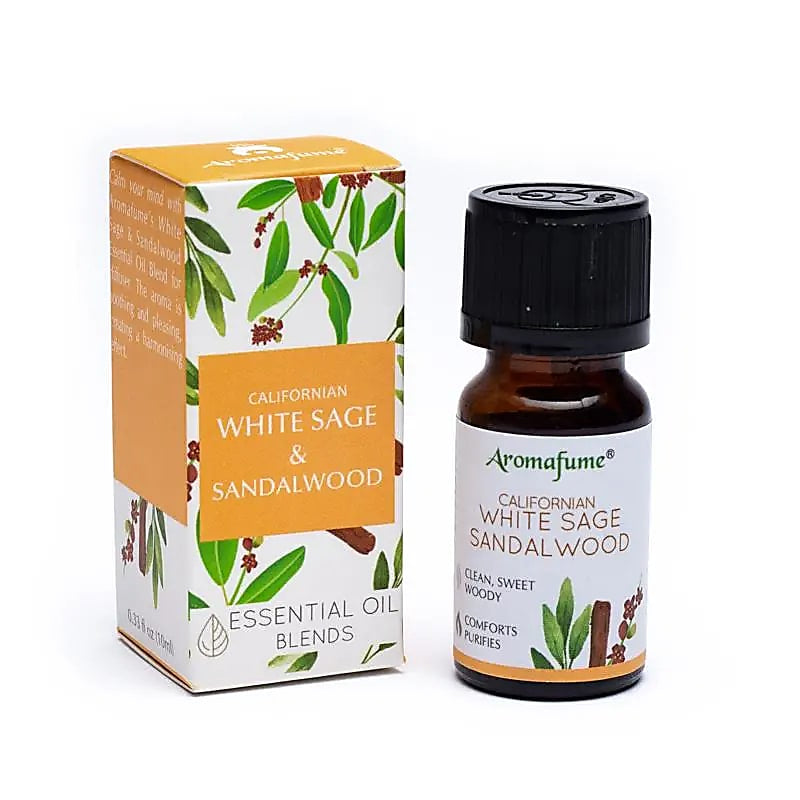 Aromafume Miscela di olio essenziale a base di Salvia Bianca per la diffusione d'aroma 10ml - varie fragranze - clorophilla-shop
