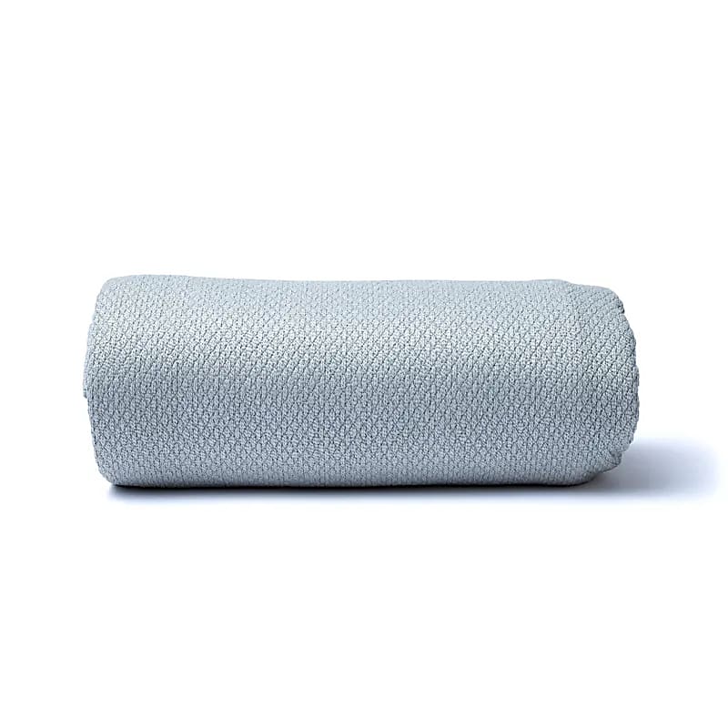 Yogi & Yogini Telo Yoga con punti in PVC antiscivolo e antibatterico - Super assorbente ad asciugatura rapida - Grigio chiaro