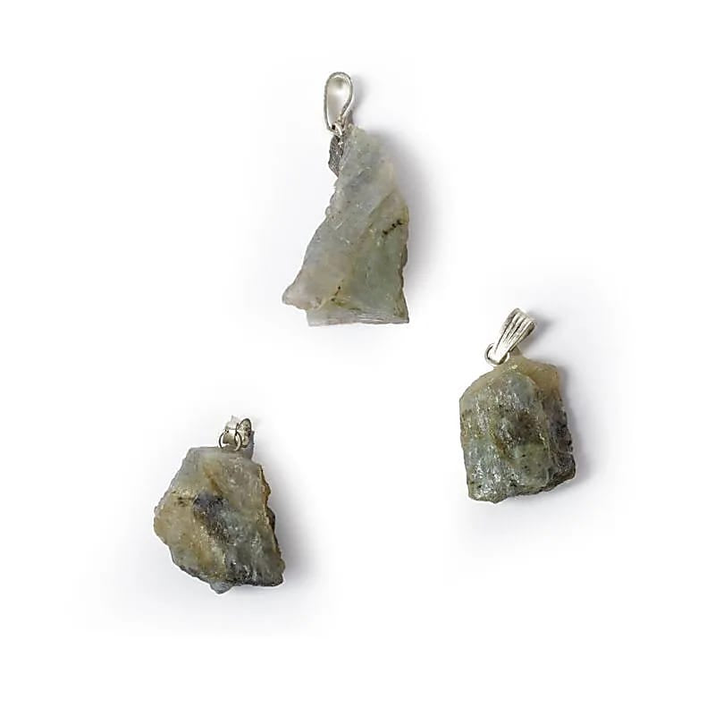 Ciondolo in Labradorite grezza - Stimolante e purificante - clorophilla-shop