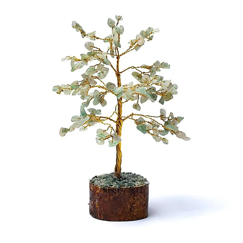 Albero in Avventurina con base in legno di Neem - 18cm - clorophilla-shop