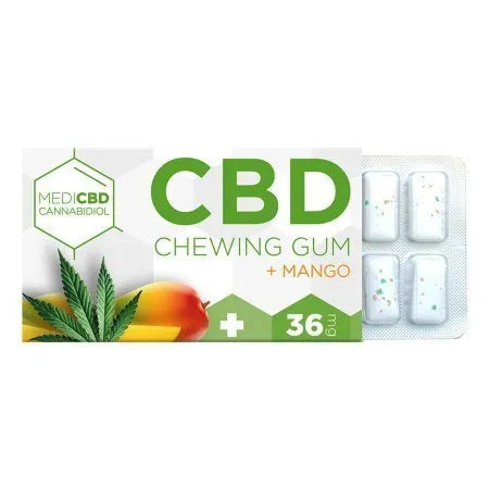MediCBD Chewingums alla cannabis 36mg - Gusto Mango