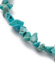 Cavigliera in chips di Howlite di turchese regolabile
