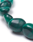 BRACCIALE IN PEPITE DI MALACHITE NATURALE - Trasformazione e Autoconsapevolezza