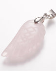 Ciondolo Ali in Quarzo rosa - Affetto e amore