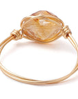 Anello in Citrino Naturale in filo di rame – Abbondanza e Prosperità