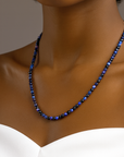 Collana in TANZANITE naturale e Tormalina - Protettiva e trasformativa
