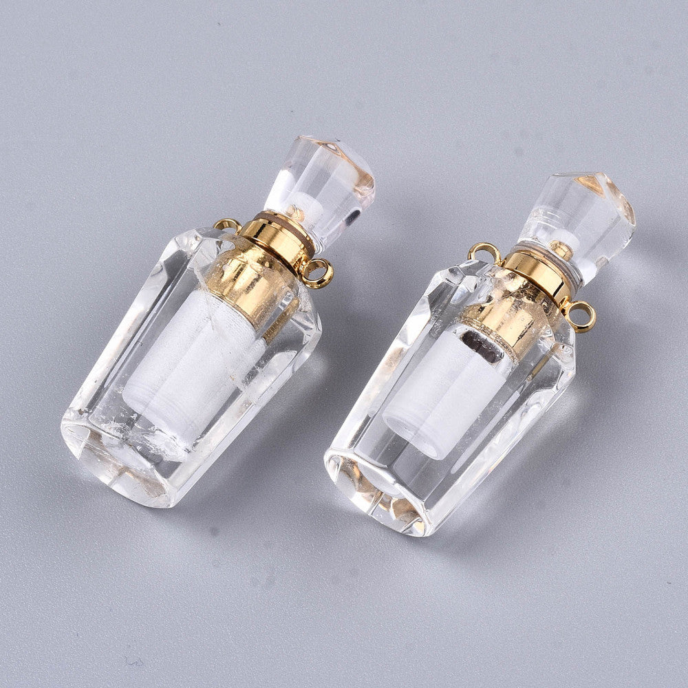 Rocca crystal bottle pendant for aromatherapy - energy and purity