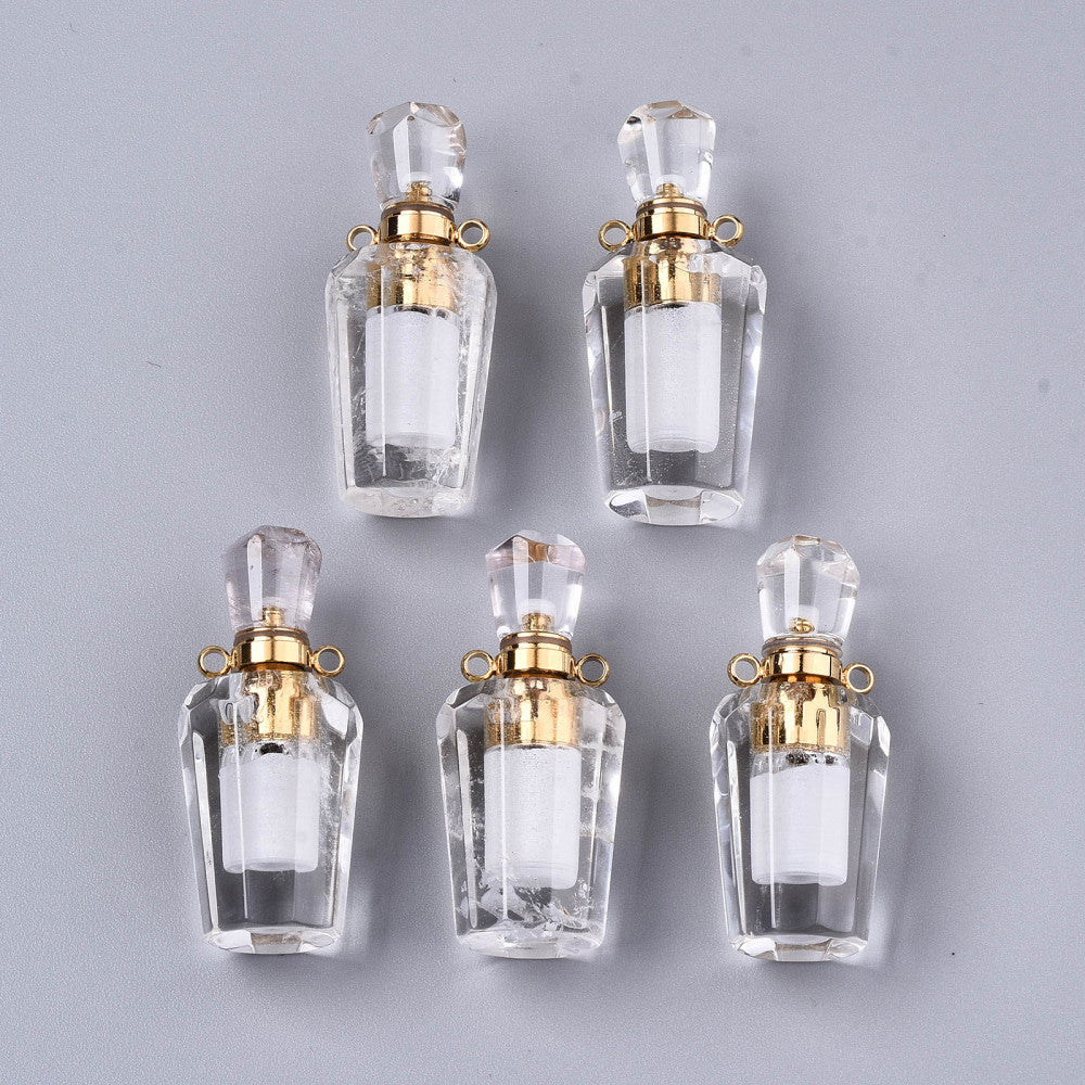 Rocca crystal bottle pendant for aromatherapy - energy and purity