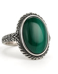 ANELLO CON MALACHITE IN ARGENTO 925 - Trasformazione e crescita personale - Clorophilla Shop