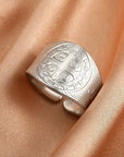 ANELLO CROCE DI SAN BENEDETTO IN ACCIAIO INOX - Protezione e forza spirituale - Clorophilla Shop