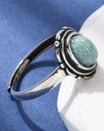 ANELLO EDEN CON AMAZZONITE – Calma e comunicazione - Clorophilla Shop