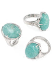 ANELLO OVALE IN AMAZZONITE – Calma, comunicazione e armonia interiore - Clorophilla Shop
