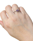 ANELLO SOLITARIO CON AMETISTA IN ARGENTO 925 - Calma e rilassamento - Clorophilla Shop