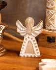 ANGELO IN LEGNO DI MANGO - Finitura decapata bianca - Clorophilla Shop