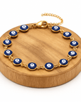 BRACCIALE AMULETO NAZAR PLACCATURA ORO 18K - Protezione malocchio - Clorophilla Shop