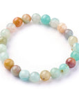 BRACCIALE ELASTICO IN AMAZZONITE - Verità ed equilibrio - Clorophilla Shop