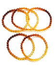 BRACCIALE IN AMBRA GRADIENTE ELASTICO - Energia e protezione - Clorophilla Shop