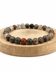 BRACCIALE IN DIASPRO ELIOTROPIO BLOODSTONE - Forza e rigenerazione - Clorophilla Shop