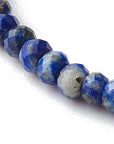 Bracciale in Lapislazzuli Naturale Sfaccettato con Catena in Acciaio Inossidabile - Clorophilla Shop