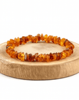 BRACCIALE SCAGLIE IN AMBRA ELASTICO - Energia e protezione - Adulto e bambino - Clorophilla Shop