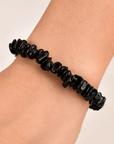 BRACCIALE SCAGLIE IN OSSIDIANA NERA - Scudo Energetico - Clorophilla Shop