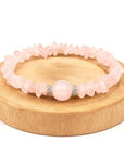 BRACCIALE SCAGLIE IN QUARZO ROSA - Amore e armonia - Clorophilla Shop