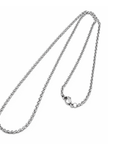 Catenella in acciaio inossidabile per collane con chiusura a moschettone - 55cm - Clorophilla Shop