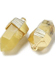 CIONDOLO IN OPALE GIALLO SFACCETTATO - Creatività, ispirazione e trasformazione interiore - Clorophilla Shop