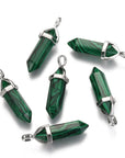 CIONDOLO PRISMA IN MALACHITE SINTETICA - Trasformazione, protezione e crescita personale - Clorophilla Shop