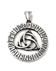 Ciondolo Triquetra con Rune in Acciaio Inox - Clorophilla Shop