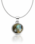 Collana con Labradorite in Argento Sterling 925 – Intuizione e Protezione - Clorophilla Shop