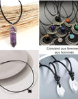 Cordino cerato per collane con chiusura a moschettone - colore nero - Clorophilla Shop