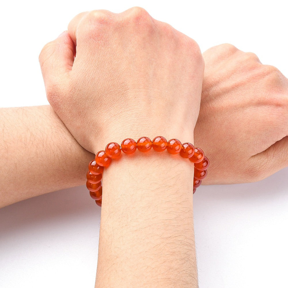Bracciale elastico in Pietra Corniola - Controllo del flusso energetico e bilanciamento