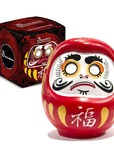 SAMSARA - DARUMA Bambolina Amuleto Portafortuna Giapponese Originale in Porcellana - ROSSO