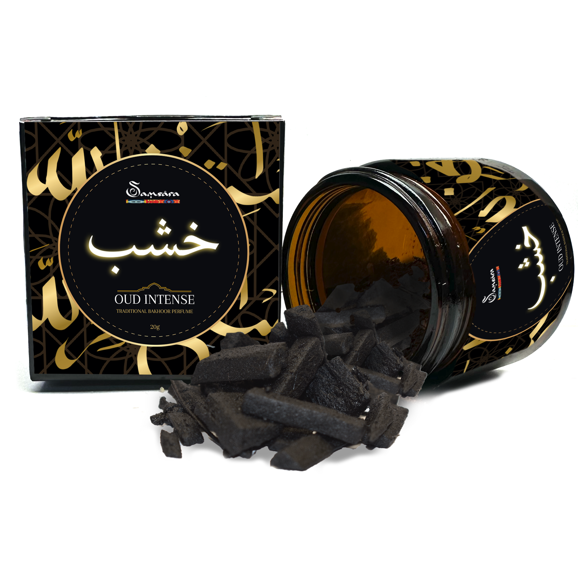 Samsara - Bakhoor Solid Arabic perfume with ultra persistent OUD wood | Body perfume, hair and clothing - Emirates Oud | 20g - Made in Dubai