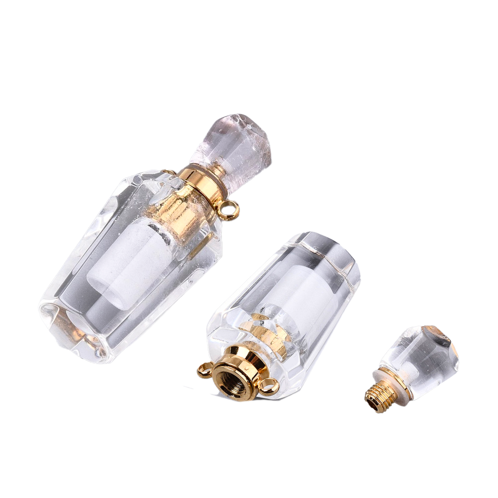 Rocca crystal bottle pendant for aromatherapy - energy and purity