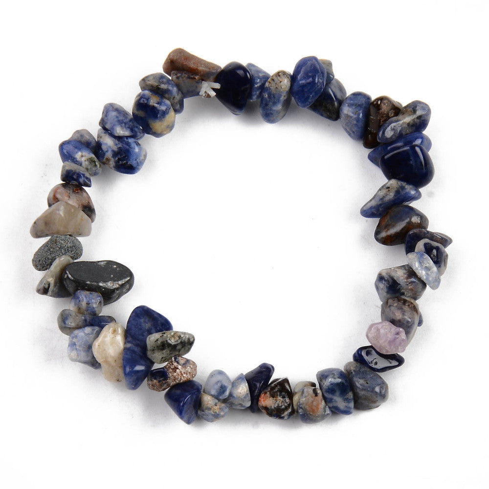 Bracciale in chips di Sodalite - Chiarezza mentale, equilibrio emotivo e intuizione