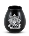 Guarani Gourd Mate Calabaza in ceramica - Coppa per Yerba Mate nera 350ml - Clorophilla Shop